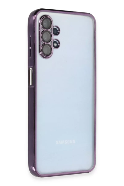 Samsung Galaxy A13 4G Kılıf Lensli Silikon - Mor