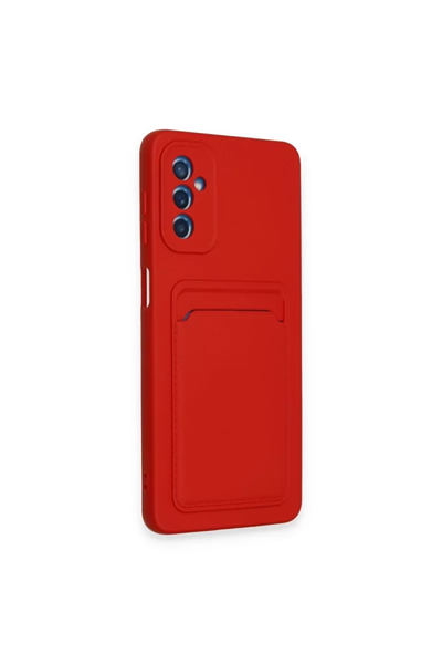 Samsung Galaxy A14 4G Kılıf Kelvin Kartvizitli Silikon - Kırmızı