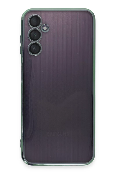 Samsung Galaxy A14 4G Kılıf Lensli Silikon - Yeşil