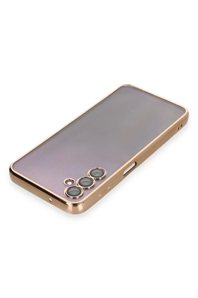 Samsung Galaxy A14 4G Kılıf Lensli Silikon - Gold