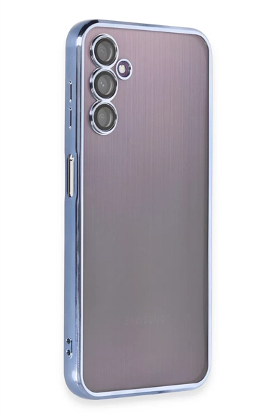 Samsung Galaxy A14 4G Kılıf Lensli Silikon - Açık Mavi