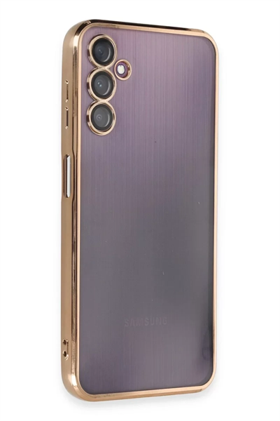 Samsung Galaxy A14 4G Kılıf Lensli Silikon - Gold