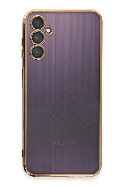 Samsung Galaxy A14 4G Kılıf Lensli Silikon - Gold