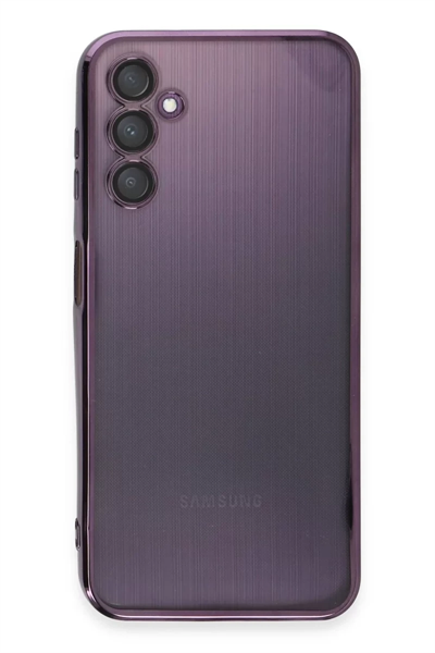 Samsung Galaxy A14 4G Kılıf Lensli Silikon - Mor