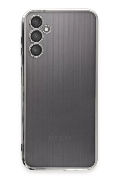Samsung Galaxy A14 4G Kılıf Lensli Silikon - Gümüş