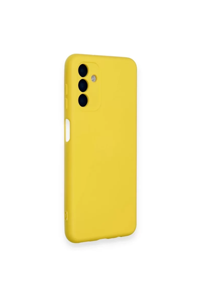 Samsung Galaxy A14 4G Kılıf Nano içi Kadife Silikon - Sarı