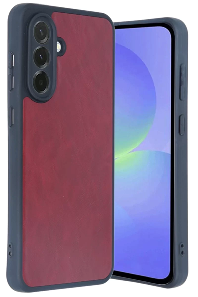 Samsung Galaxy A15 4G Kılıf Aras Deri Kapak - Bordo