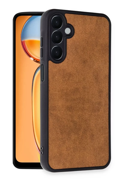 Samsung Galaxy A15 4G Kılıf Aras Deri Kapak - Taba