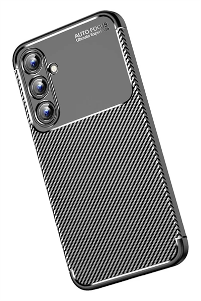 Samsung Galaxy A15 4G Kılıf Auto Focus Karbon Kapak - Siyah