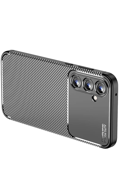 Samsung Galaxy A15 4G Kılıf Auto Focus Karbon Kapak - Siyah
