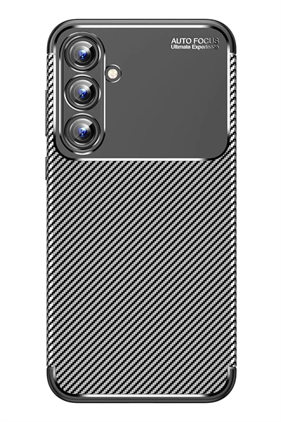 Samsung Galaxy A15 4G Kılıf Auto Focus Karbon Kapak - Siyah
