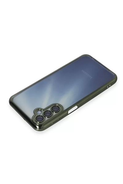 Samsung Galaxy A15 4G Kılıf Lensli Silikon - Yeşil