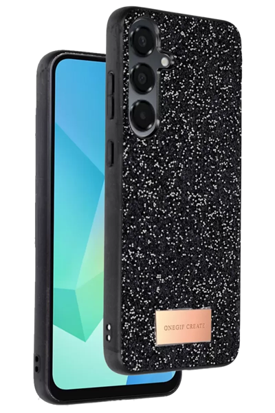 Samsung Galaxy A16 5G Bright Simli Kapak - Siyah