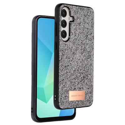 Samsung Galaxy A16 5G Bright Simli Kapak - Gümüş