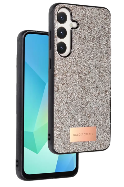 Samsung Galaxy A16 5G Bright Simli Kapak - Gold
