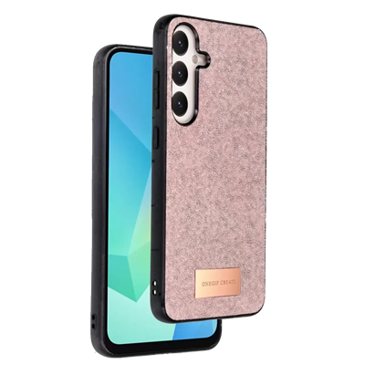 Samsung Galaxy A16 5G Bright Simli Kapak - Pembe