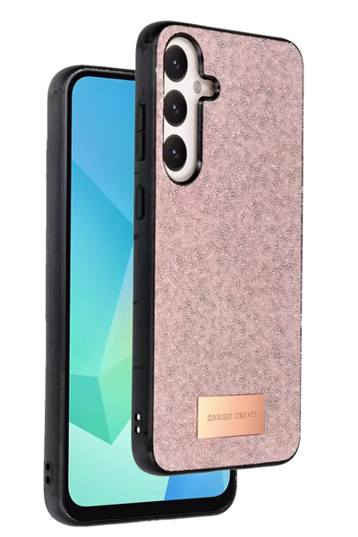 Samsung Galaxy A16 5G Bright Simli Kapak - Pembe