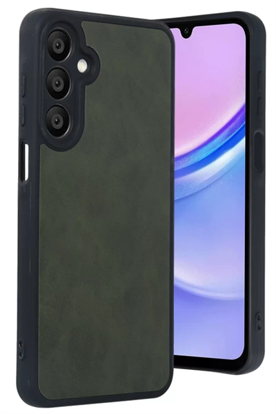 Samsung Galaxy A16 5G Kılıf Aras Deri Kapak - Koyu Yeşil