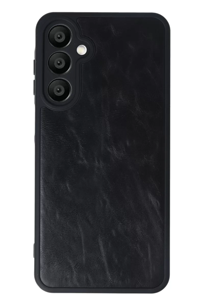 Samsung Galaxy A16 5G Kılıf Aras Deri Kapak - Siyah