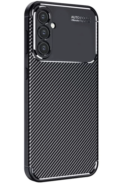 Samsung Galaxy A16 5G Kılıf Auto Focus Karbon Kapak - Siyah