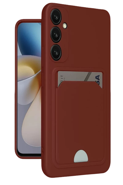 Samsung Galaxy A16 5G Kılıf Kelvin Kartvizitli Silikon - Bordo