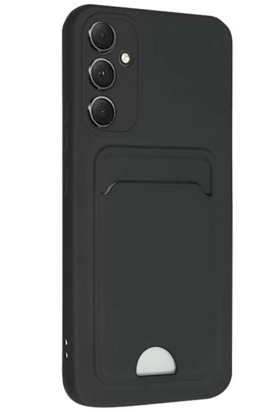 Samsung Galaxy A16 5G Kılıf Kelvin Kartvizitli Silikon - Siyah