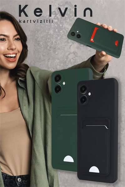 Samsung Galaxy A16 5G Kılıf Kelvin Kartvizitli Silikon - Kırmızı