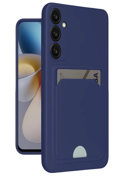 Samsung Galaxy A16 5G Kılıf Kelvin Kartvizitli Silikon - Lacivert