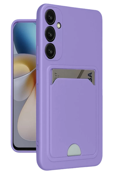 Samsung Galaxy A16 5G Kılıf Kelvin Kartvizitli Silikon - Lila