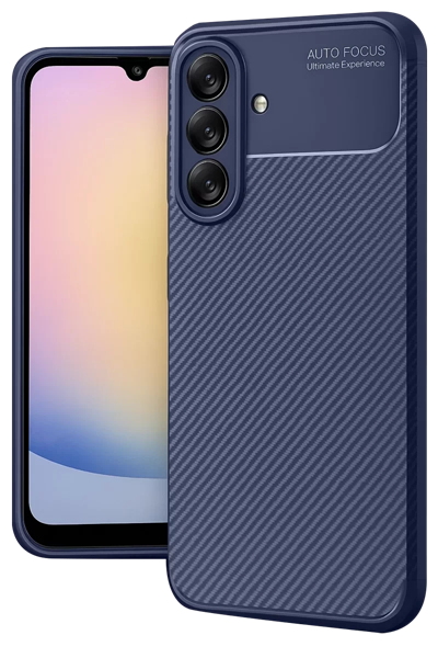 Samsung Galaxy A17 5G Auto Focus Karbon Kapak - Lacivert