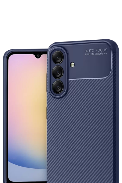 Samsung Galaxy A17 5G Auto Focus Karbon Kapak - Lacivert