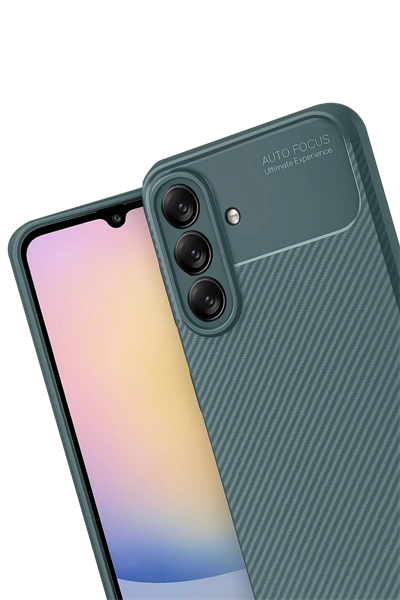 Samsung Galaxy A17 5G Auto Focus Karbon Kapak - Koyu Yeşil