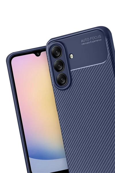 Samsung Galaxy A17 5G Auto Focus Karbon Kapak - Lacivert