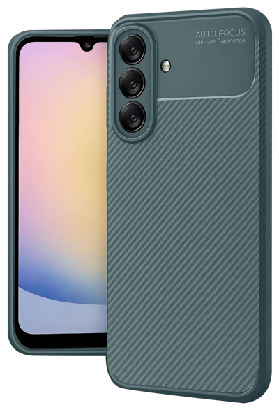 Samsung Galaxy A17 5G Auto Focus Karbon Kapak - Koyu Yeşil