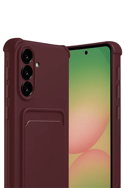 Samsung Galaxy A17 5G Kelvin Kartvizitli Silikon - Bordo