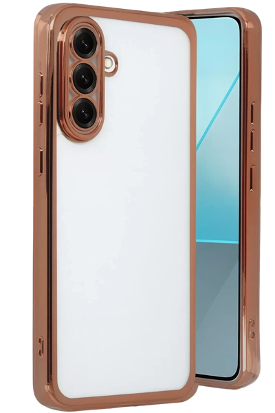 Samsung Galaxy A17 5G Lensli Silikon - Çöl Titanyum