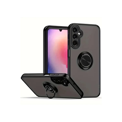 Samsung Galaxy A17 5G Montreal Yüzüklü Silikon Kapak - Siyah