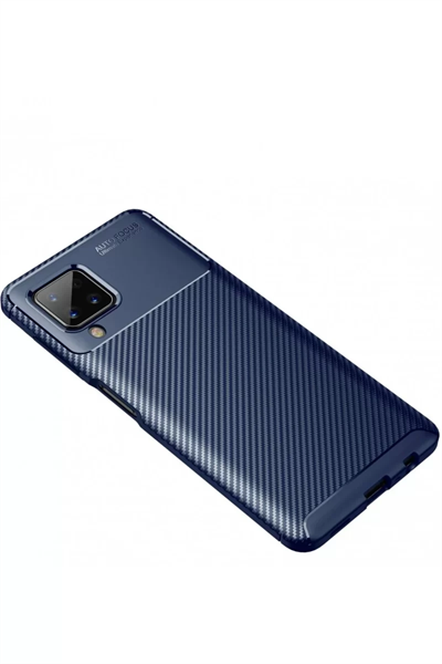 Samsung Galaxy A22 Kılıf Auto Focus Karbon Kapak - Lacivert