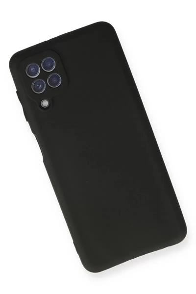 Samsung Galaxy A22 Kılıf First Silikon - Siyah
