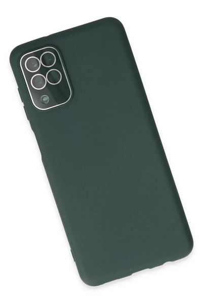 Samsung Galaxy A22 Kılıf Lansman Glass Kapak - Koyu Yeşil
