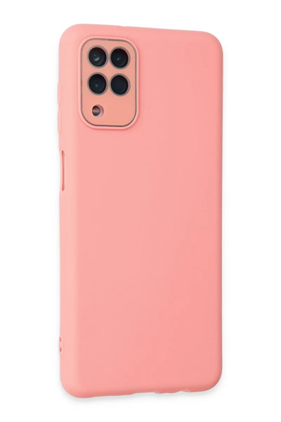 Samsung Galaxy A22 Kılıf Lansman Glass Kapak - Pembe