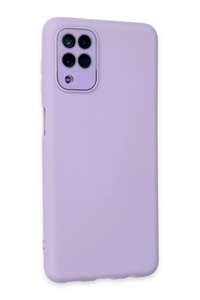 Samsung Galaxy A22 Kılıf Lansman Glass Kapak - Lila
