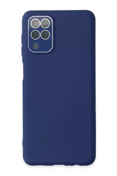 Samsung Galaxy A22 Kılıf Lansman Glass Kapak - Sky Blue