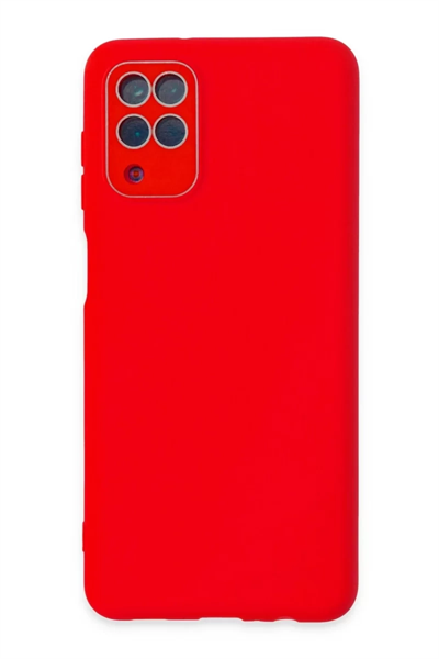 Samsung Galaxy A22 Kılıf Lansman Glass Kapak - Kırmızı