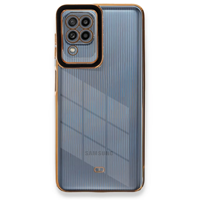Samsung Galaxy A22 Kılıf Liva Lens Silikon - Siyah