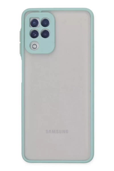 Samsung Galaxy A22 Kılıf Montreal Silikon Kapak - Turkuaz