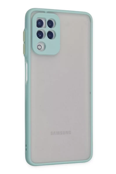 Samsung Galaxy A22 Kılıf Montreal Silikon Kapak - Turkuaz