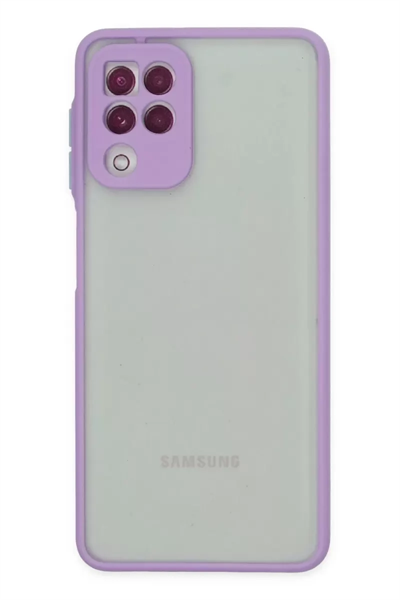 Samsung Galaxy A22 Kılıf Montreal Silikon Kapak - Mor