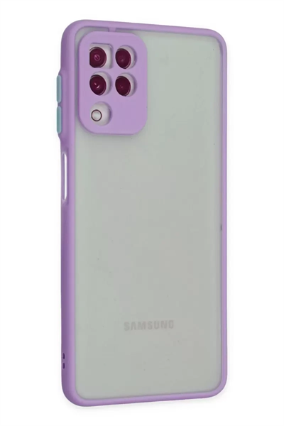 Samsung Galaxy A22 Kılıf Montreal Silikon Kapak - Mor