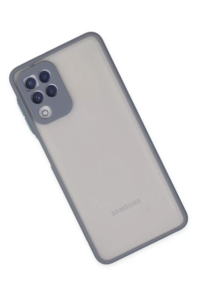 Samsung Galaxy A22 Kılıf Montreal Silikon Kapak - Gri